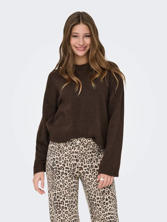 Simoni Knit Sweater | Coffee Bean Melange