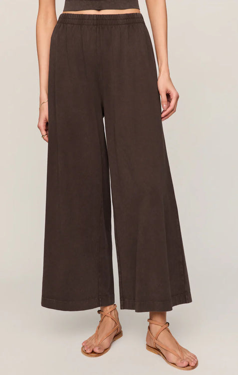 Scout Jersey Crop Flare Pant | Dark Chocolate