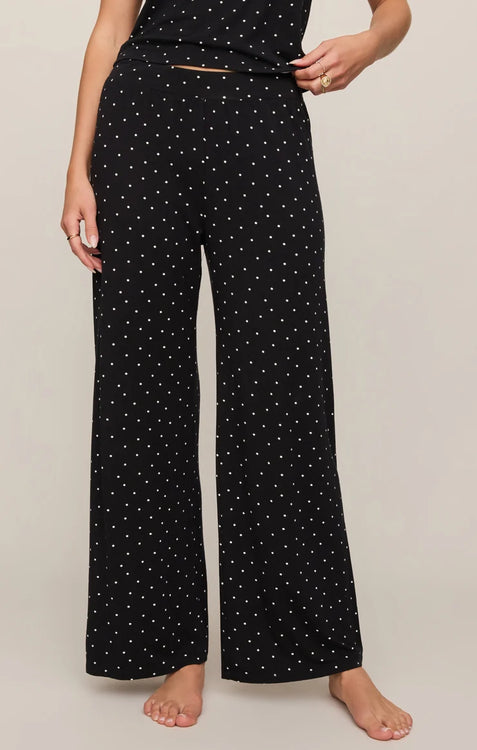 Luxe Dot Lounge Pant | Black