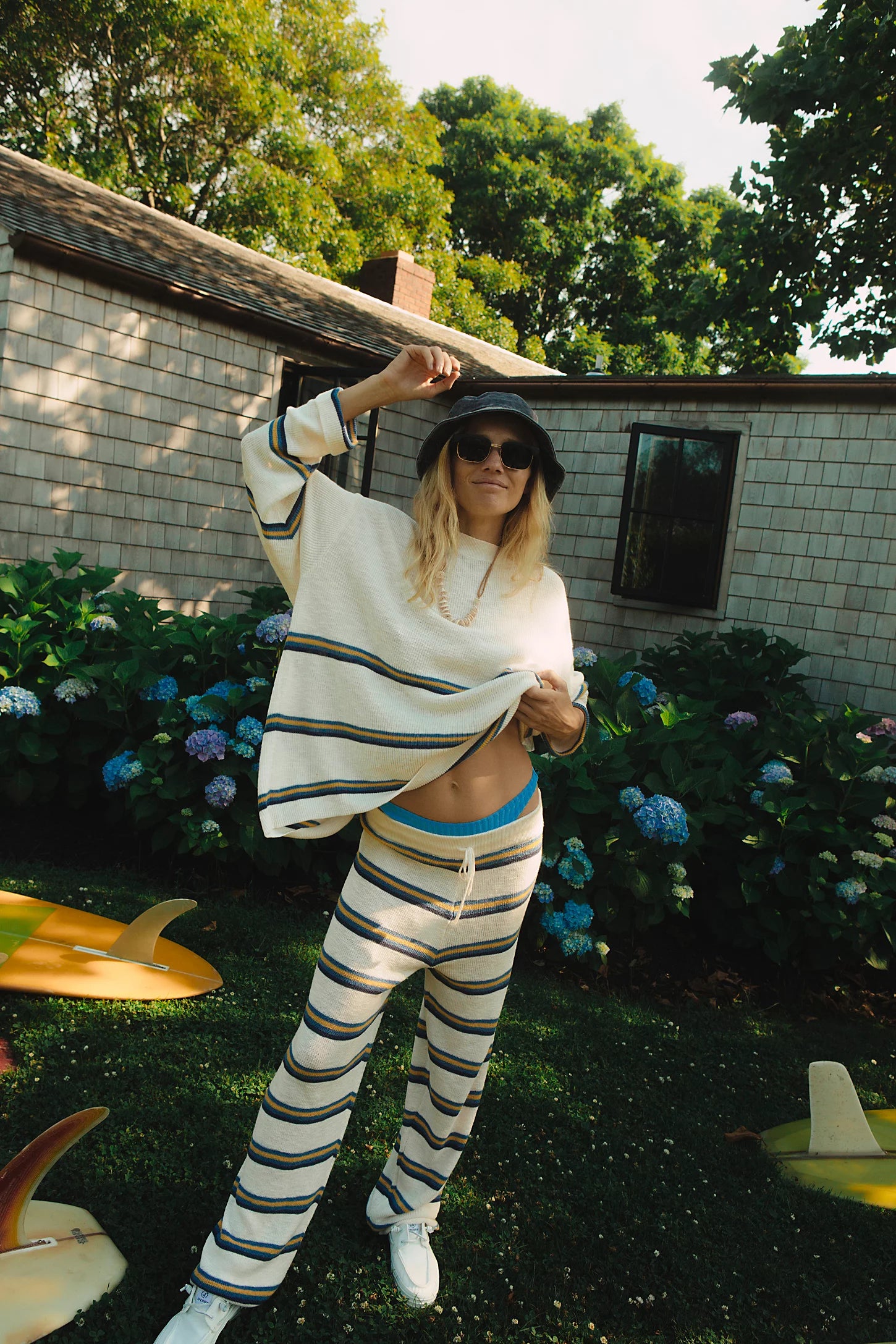 Free People Mariner Sweater Set – a cozy two-piece set featuring a slouchy knit sweater and matching wide-leg pants with a relaxed fit, Nomadic Desert Combo