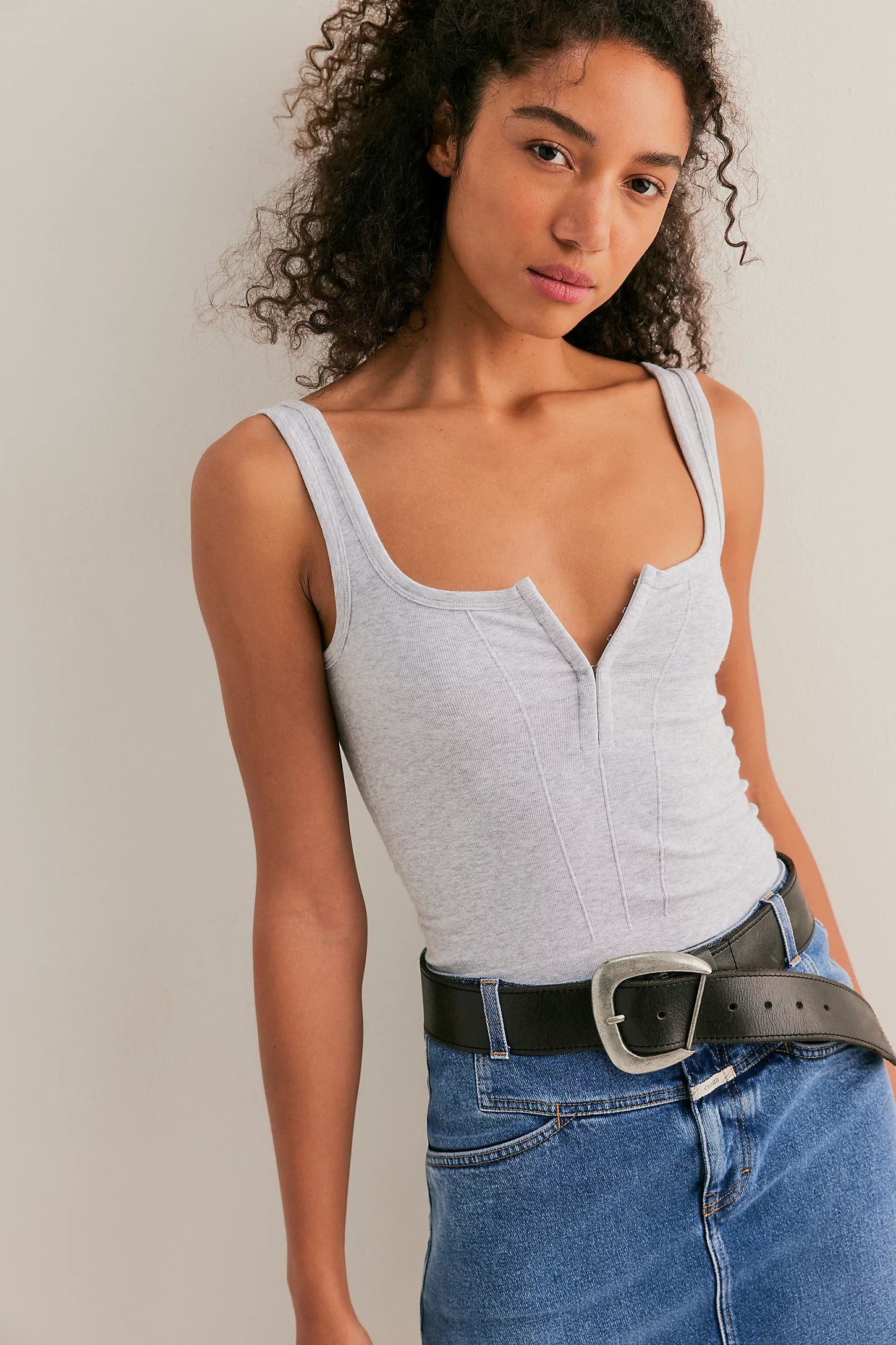 Simply Soft Cami — lightweight women’s camisole with soft stretch fabric and flattering fit, Heather Grey
