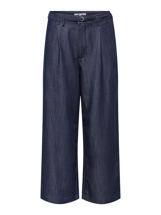 Elany Belted Culotte Pant | Navy Melange