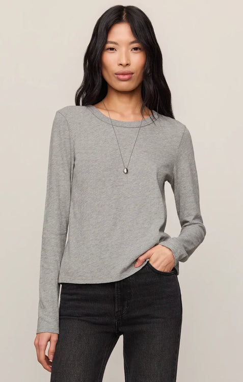 Junie Long Sleeve Tee | Classic Heather Grey