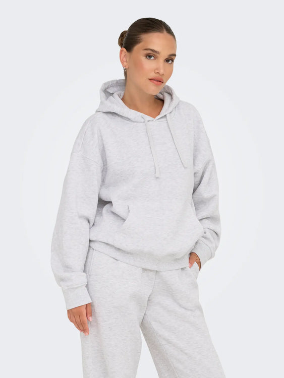 Cloud Relaxed Hoodie | Light Grey Melange