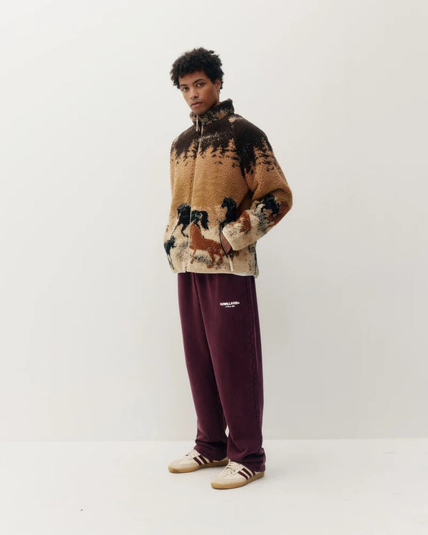 Printed Sherpa Jacket | Wild Horses