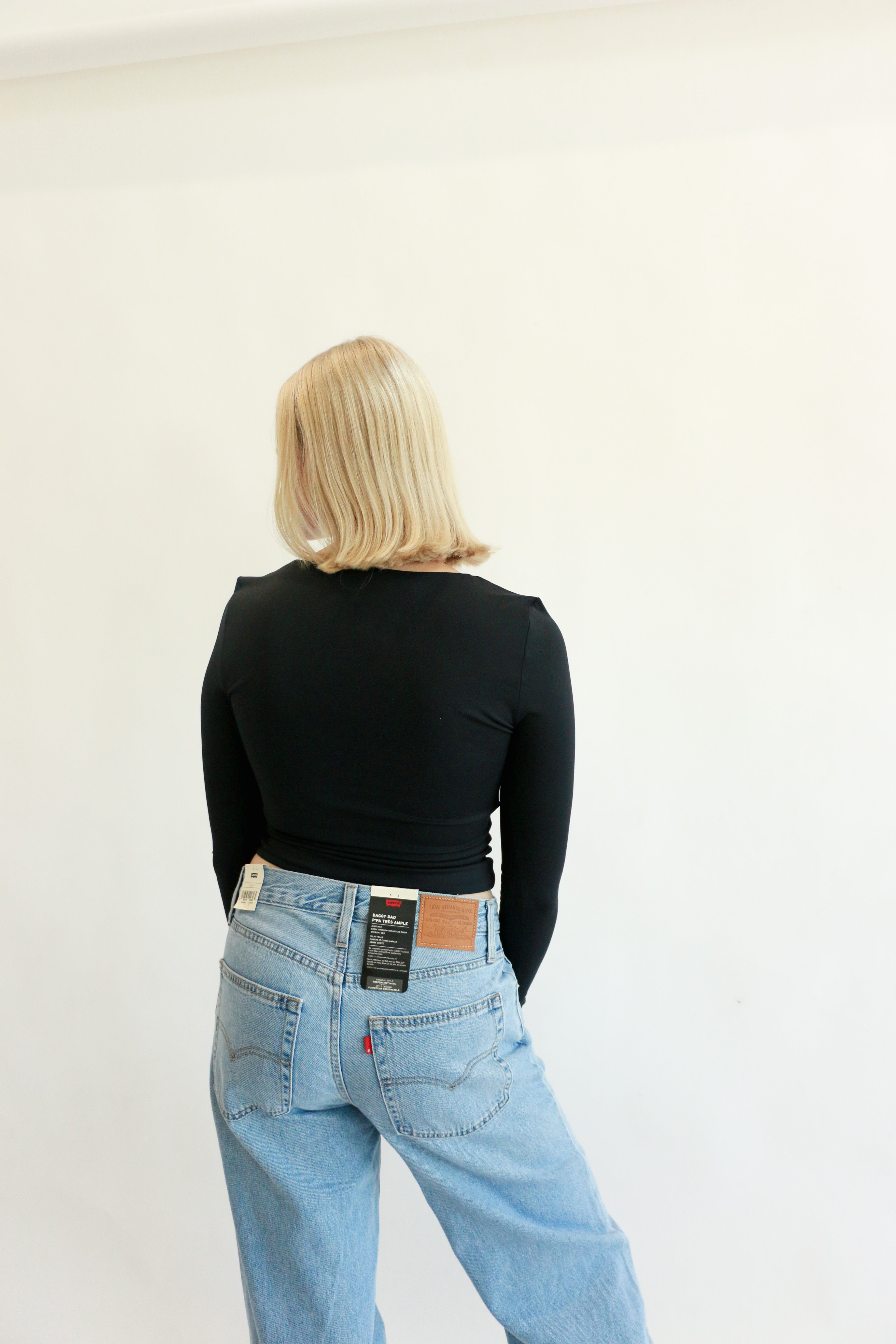 Crop Stacy Square Neck Long Sleeve