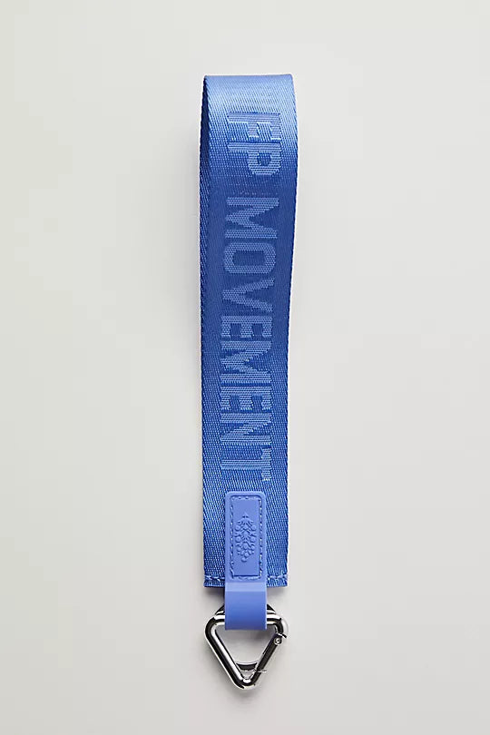 Free People There It Is Keychain – A sporty and versatile keychain with the FP Movement logo at the center, Blueberry