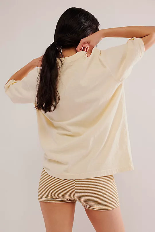 Harvest Vintage Wash Tee featuring a soft, worn-in fabric, classic crew neckline, and relaxed fit for a comfortable, casual look, California Poppies