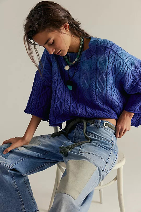 Free People Moxie Low Slung Pull-On Jeans – Low-rise, pull-on jeans with a relaxed fit, Truest Blue