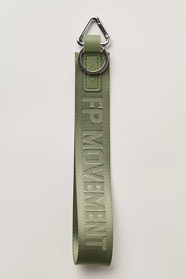 Free People There It Is Keychain – A sporty and versatile keychain with the FP Movement logo at the center, Washed Sage