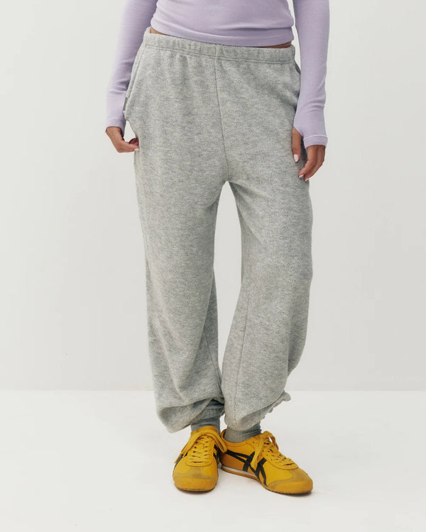 Clouded Texture Jogger | Heather Grey