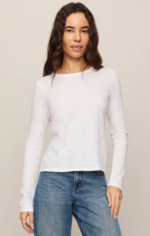 Junie Long Sleeve Tee | White