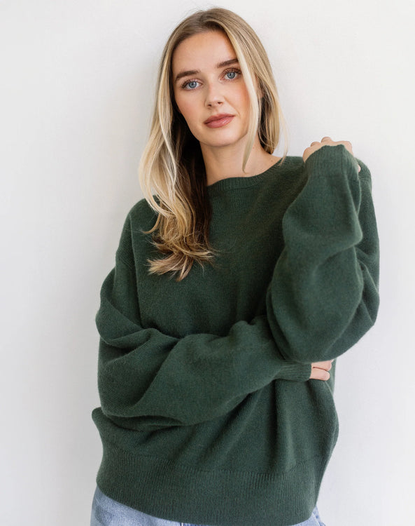 Classic Knit Crew | Chive