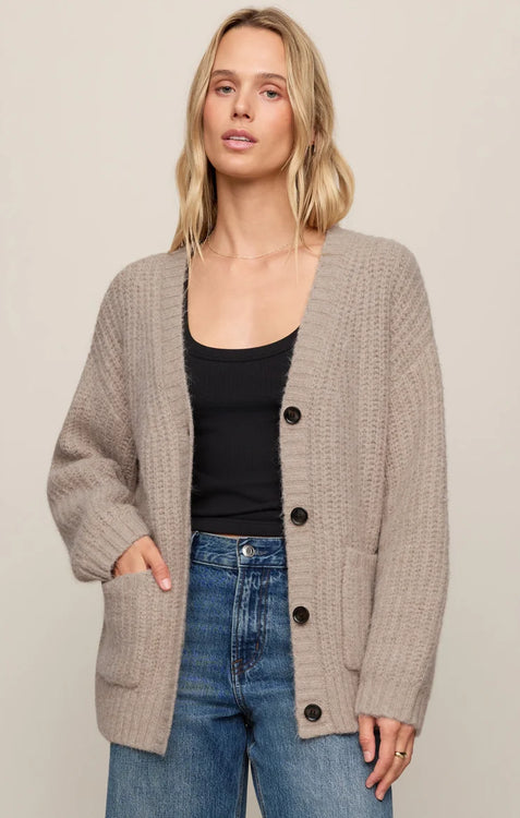 Whitmore Oversized Cardigan | Light Khaki