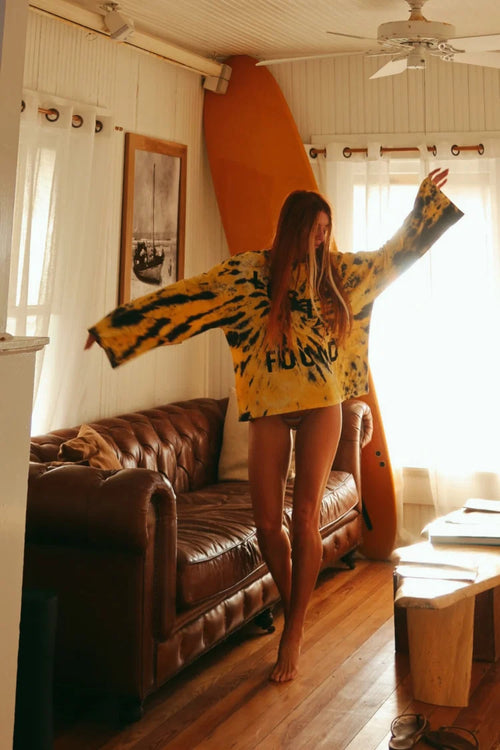 Lost & Found Tie-dye Bell Sleeve Top