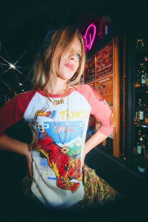 Lucky 3/4 Sleeve Top | Red