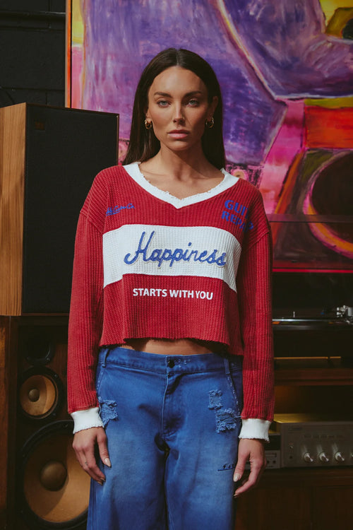 The Happiness Top | Maroon