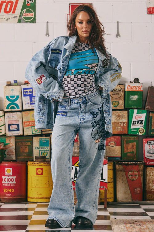 The Mermaid Racing Denim Jacket