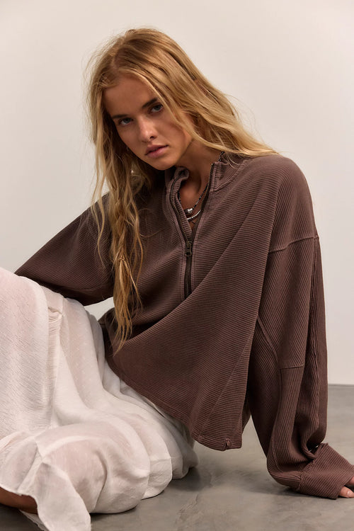 Celeste Quarter Zip | Mochachinno