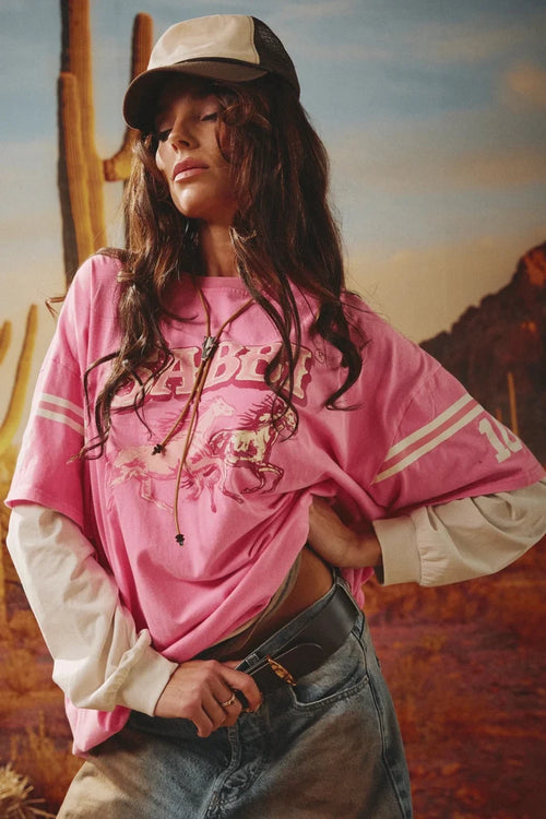 The Neigh Sayer Long Sleeve Tee | Pink