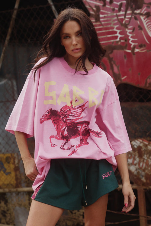 The Very Oversized Rhinestone Tee | Pink