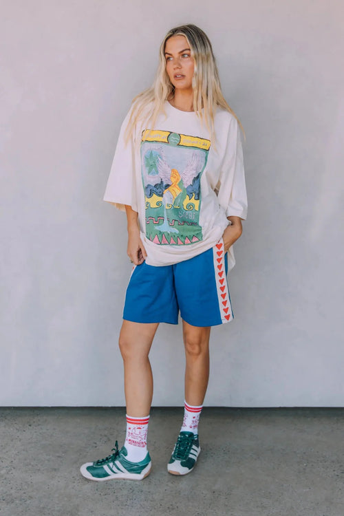 The Raving Hearts Shorts | Blue