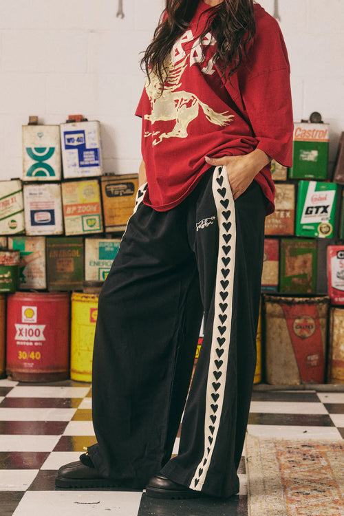 The Raving Hearts Pants | Black