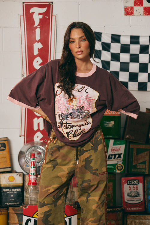 The Very Oversized Ride or Die Tee | Brown