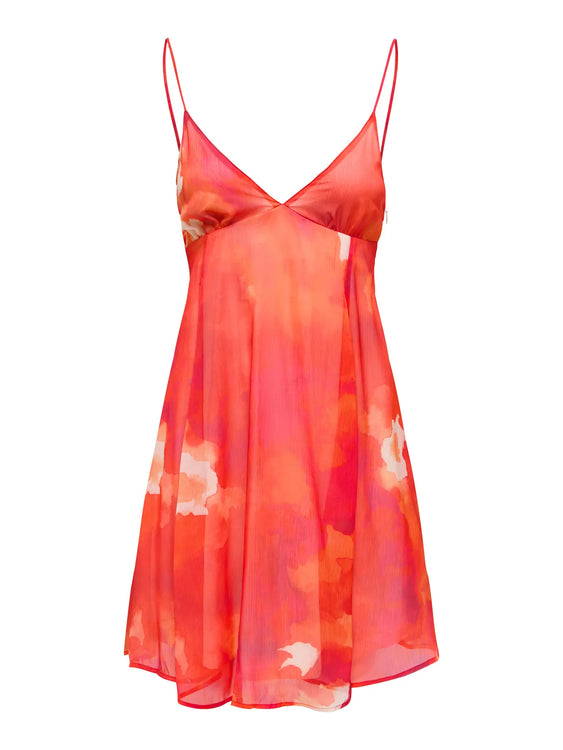 Rivoli Tie-Back Mini Dress | Aura Orange