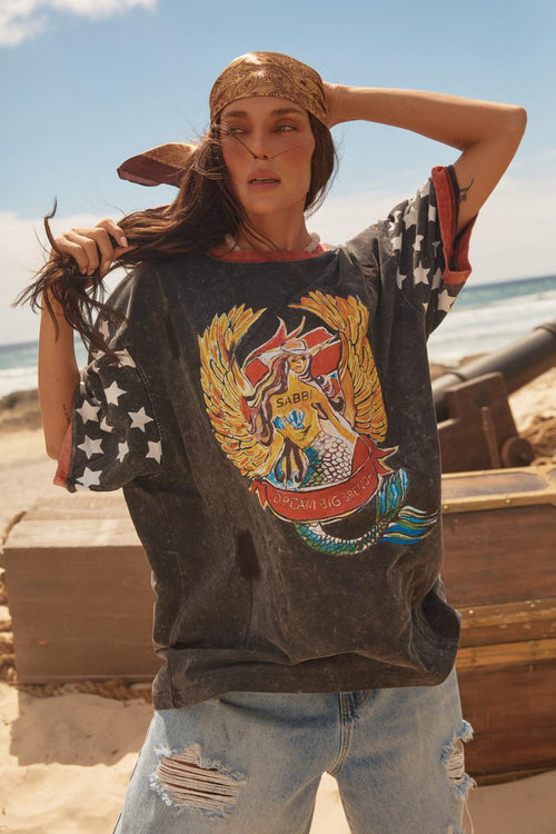 The Very Oversized Vintage Dream Big Brenda Tee | Black