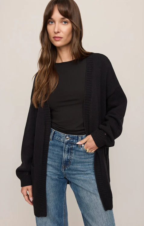 Sanborn Open Cardigan | Black