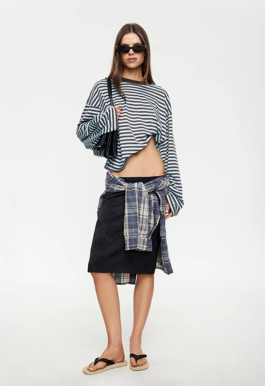Bloom Long Sleeve | Chocolate Sea Stripe