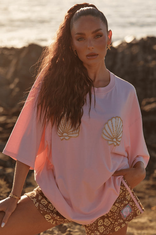 The Very Oversized Shell Tee | Light Pink