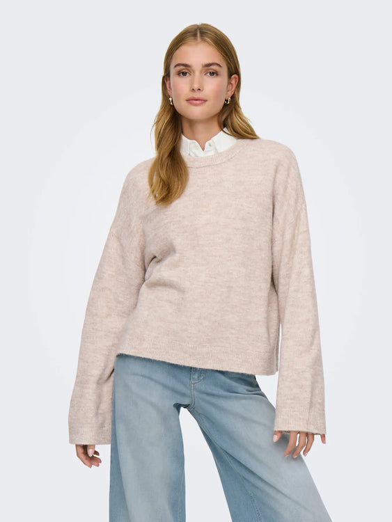 Simoni Knit Sweater | Pumice Stone Melange