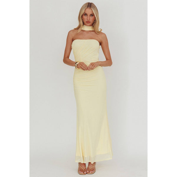 Strapless Chiffon Maxi Dress | Butter