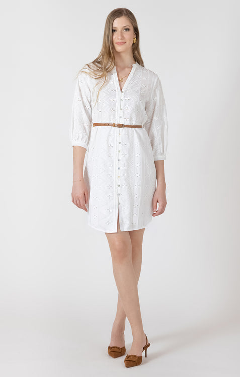 Long Sleeve Embroidered Dress