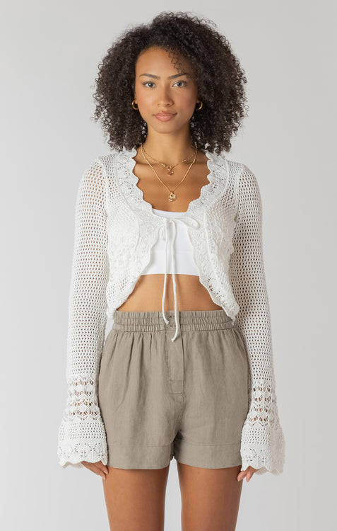 Tie Front Crochet | Cream