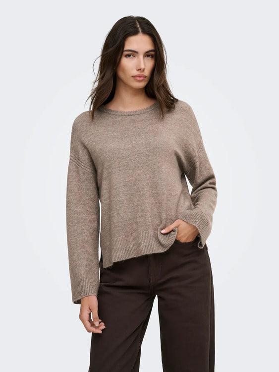 Talio Knit Sweater | Walnut Melange