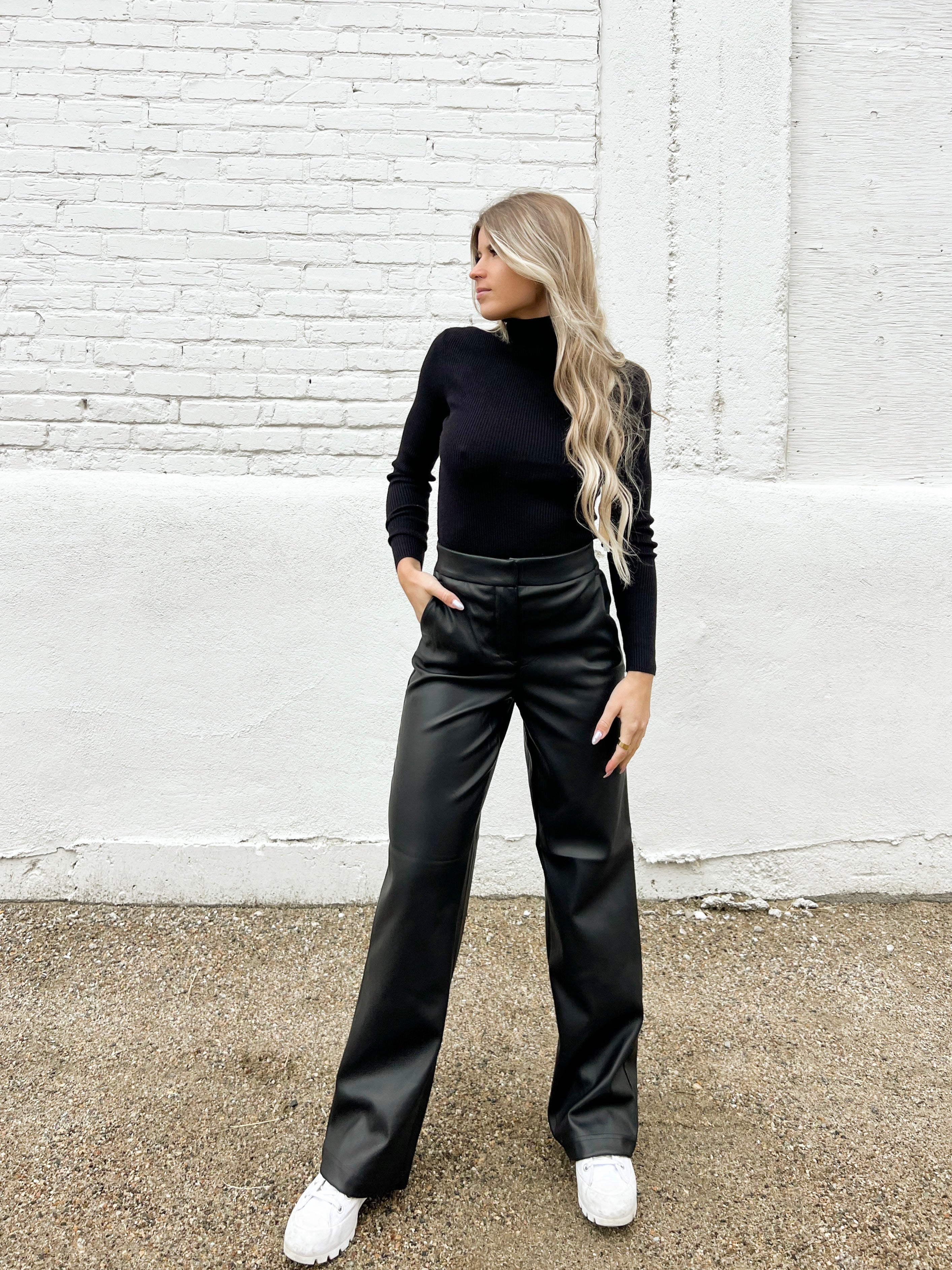 Black Vegan leather pocket pants – Shop Luxe Life Boutique