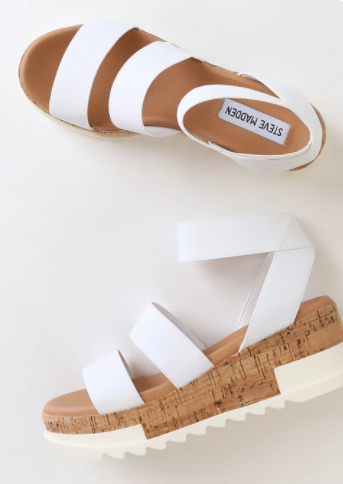Steve Madden Bandi Sandals White Bella Chic