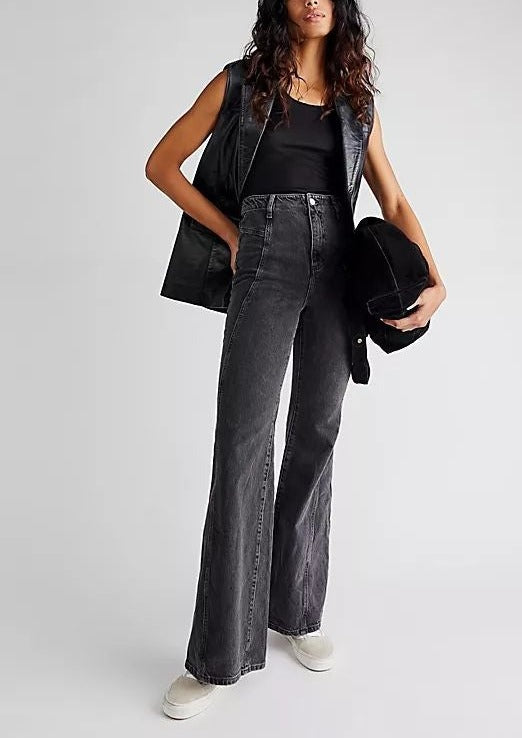 Free People Florence Flare jeans | Black Coal